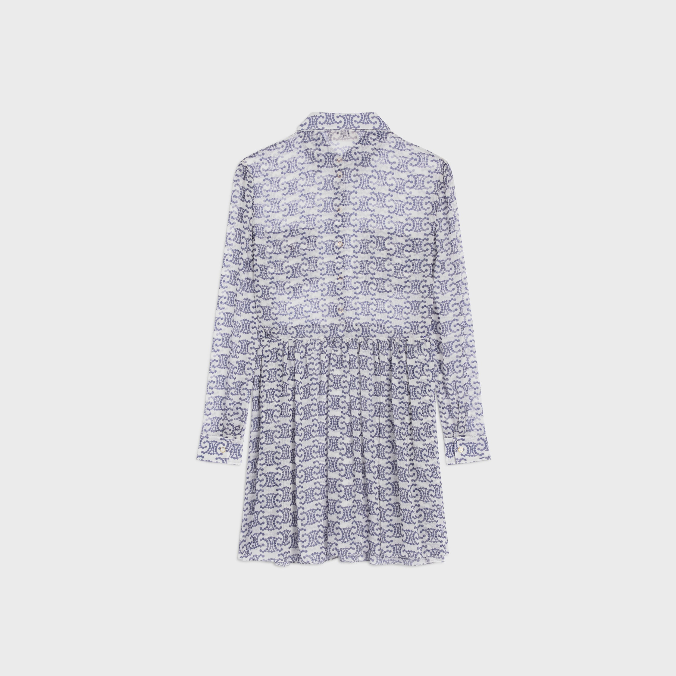 mini shirt dress IN silk crepon - 2