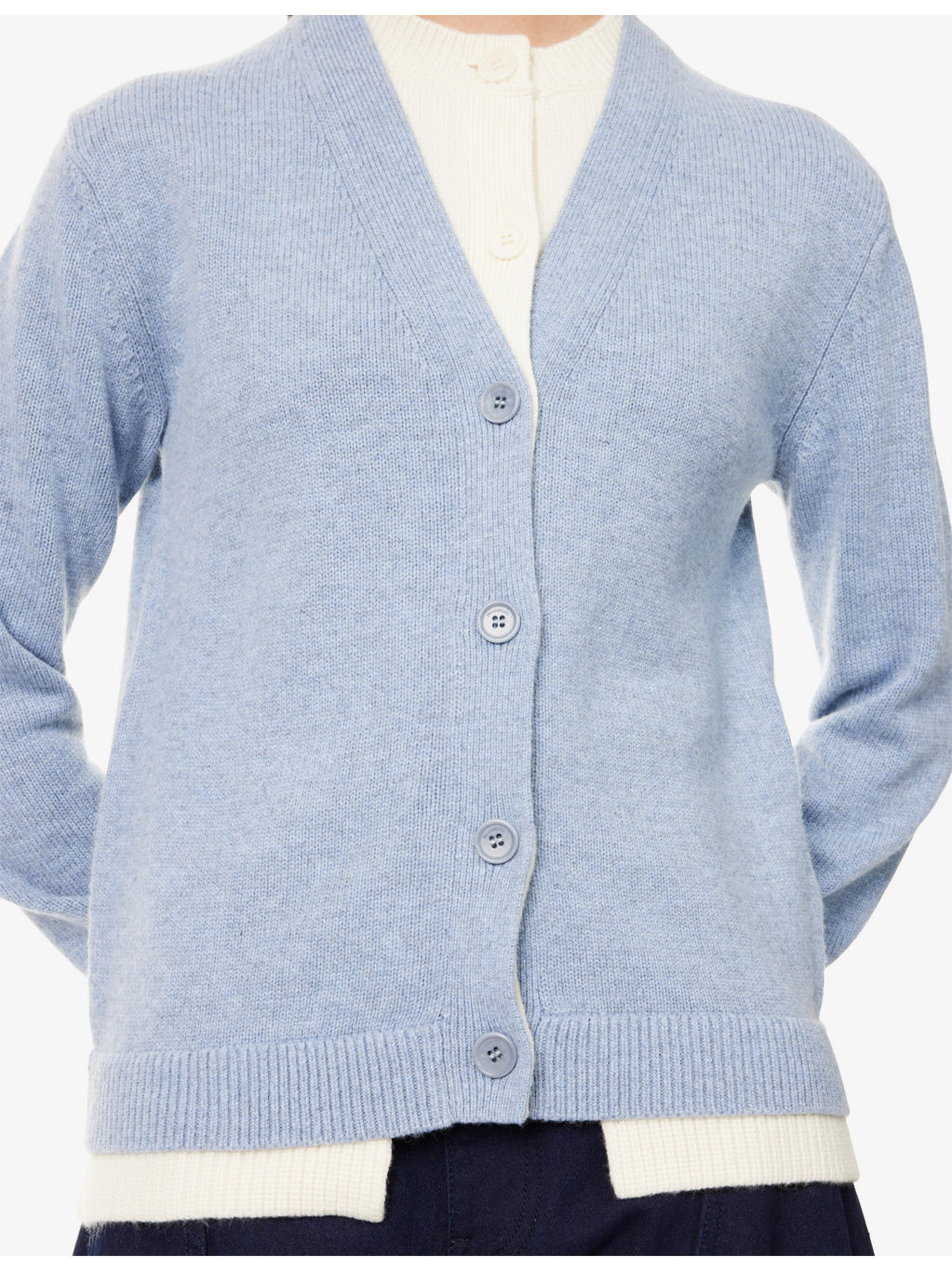 Layered Wool-And-Cashmere Knit Cardigan - 5