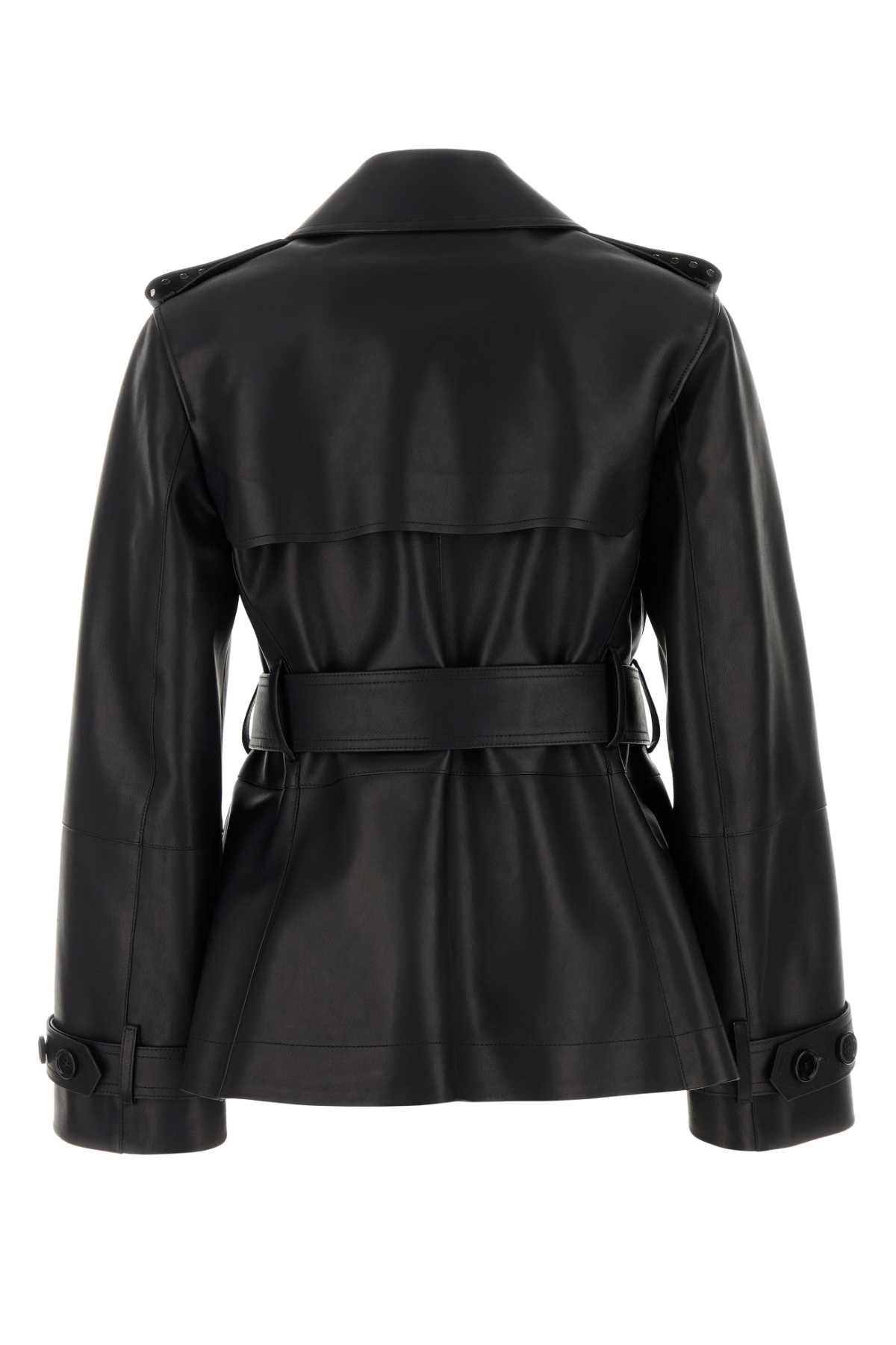 Burberry Women Black Leather Jacket - 2