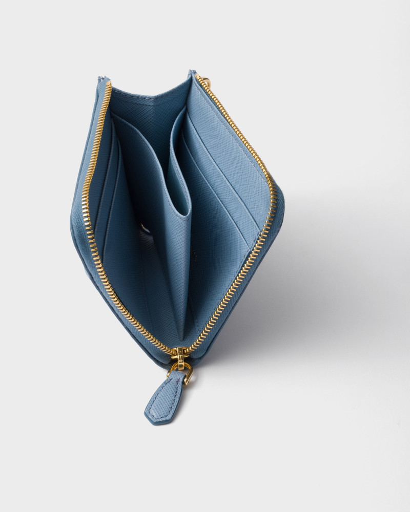 Prada Small Saffiano leather zipper wallet outlook