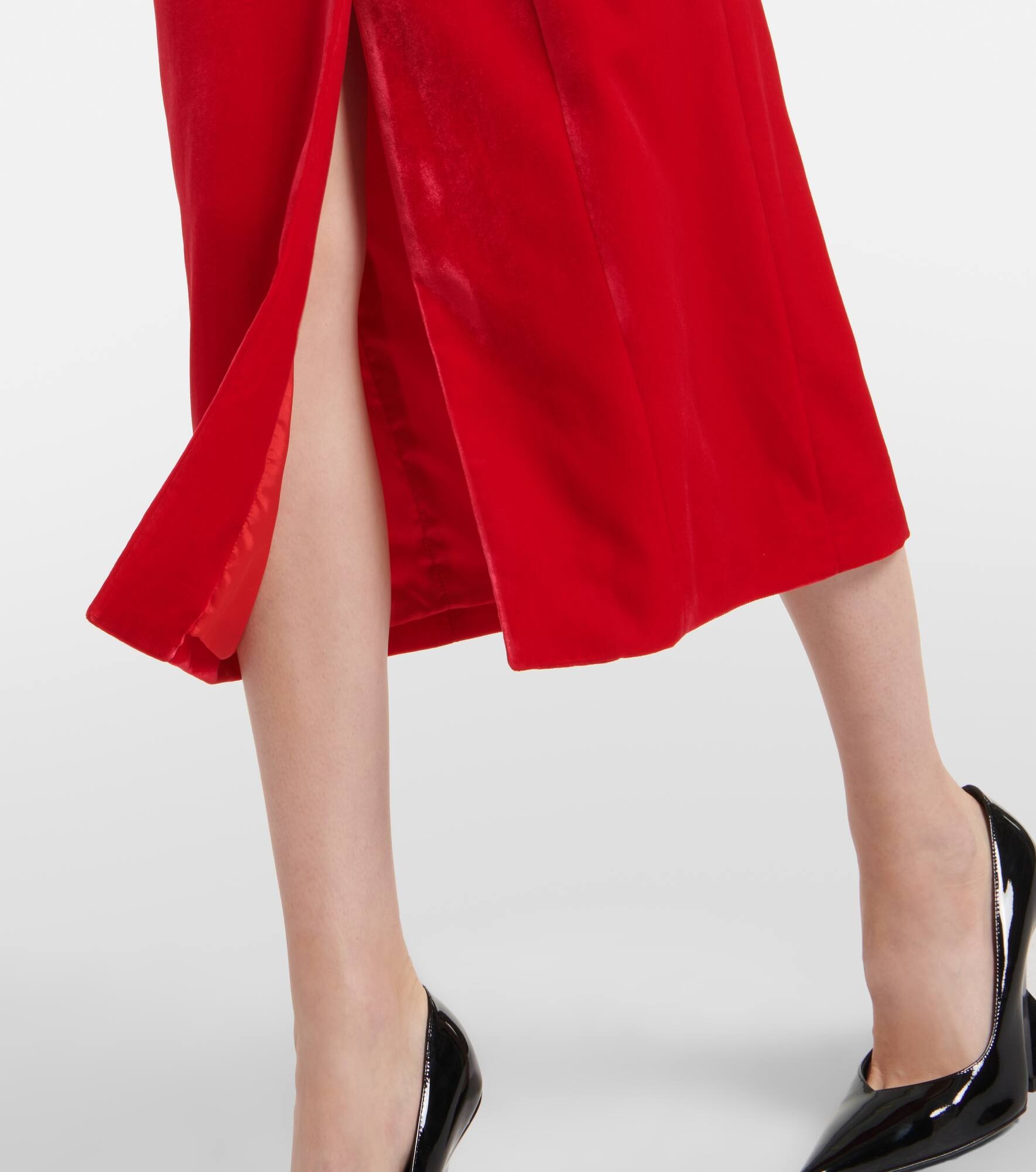 Velvet midi dress - 6