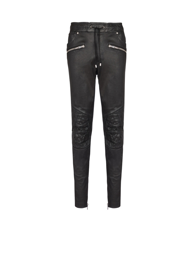 Stretch leather trousers 1