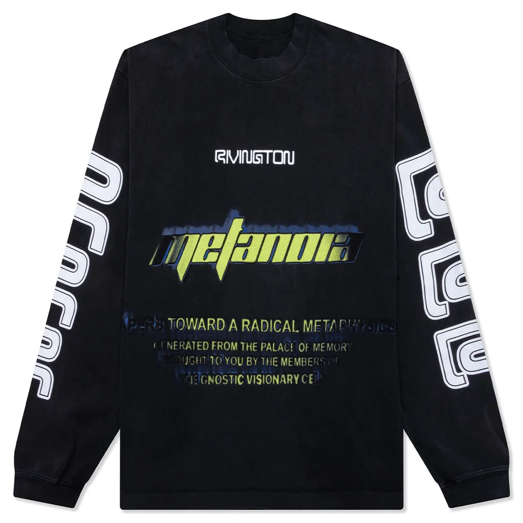 RADICAL PAPER GARDEN L/S TEE - FADED BLACK - 1