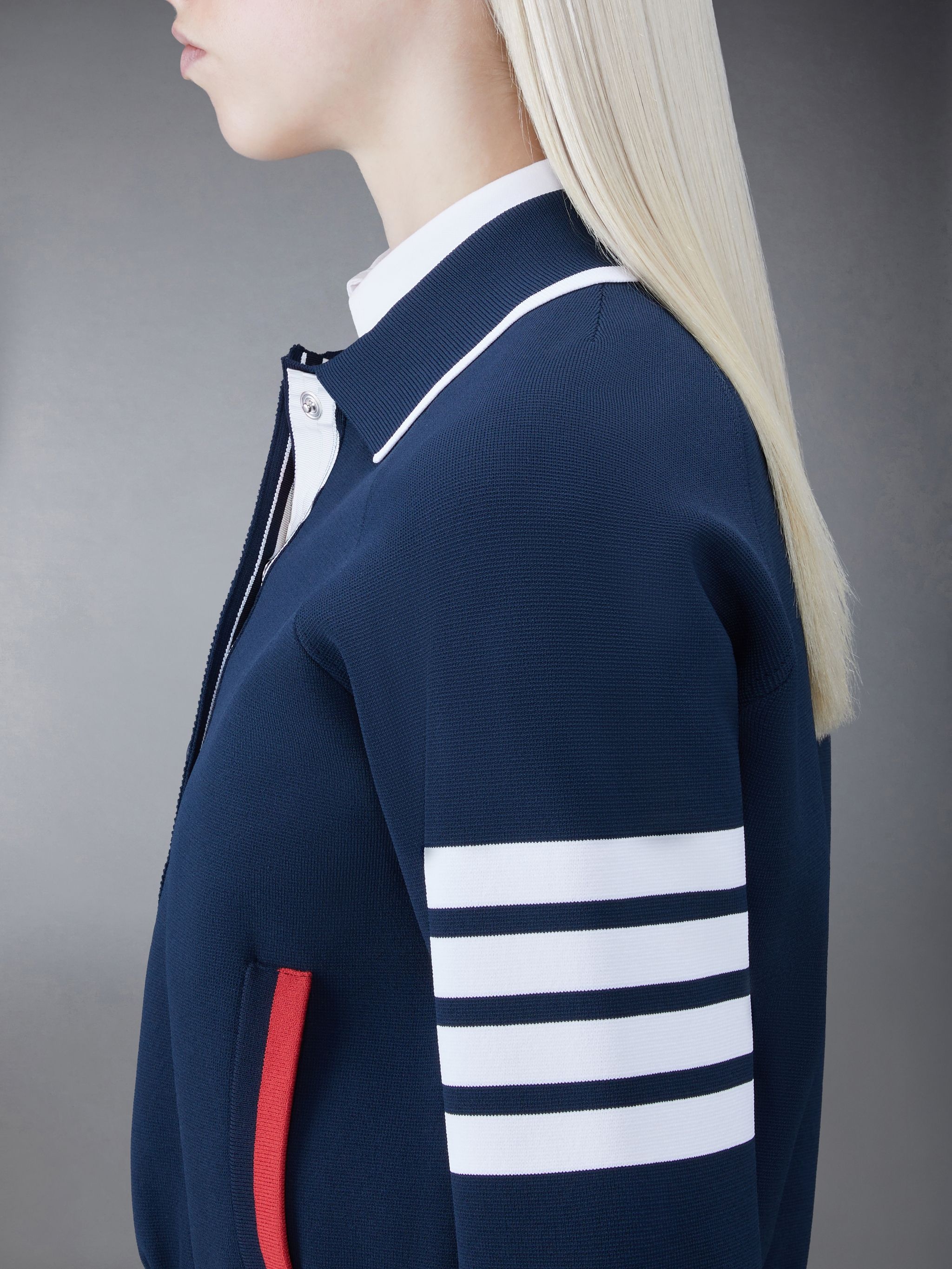 Viscose 4-Bar Polo Bomber Jacket - 6