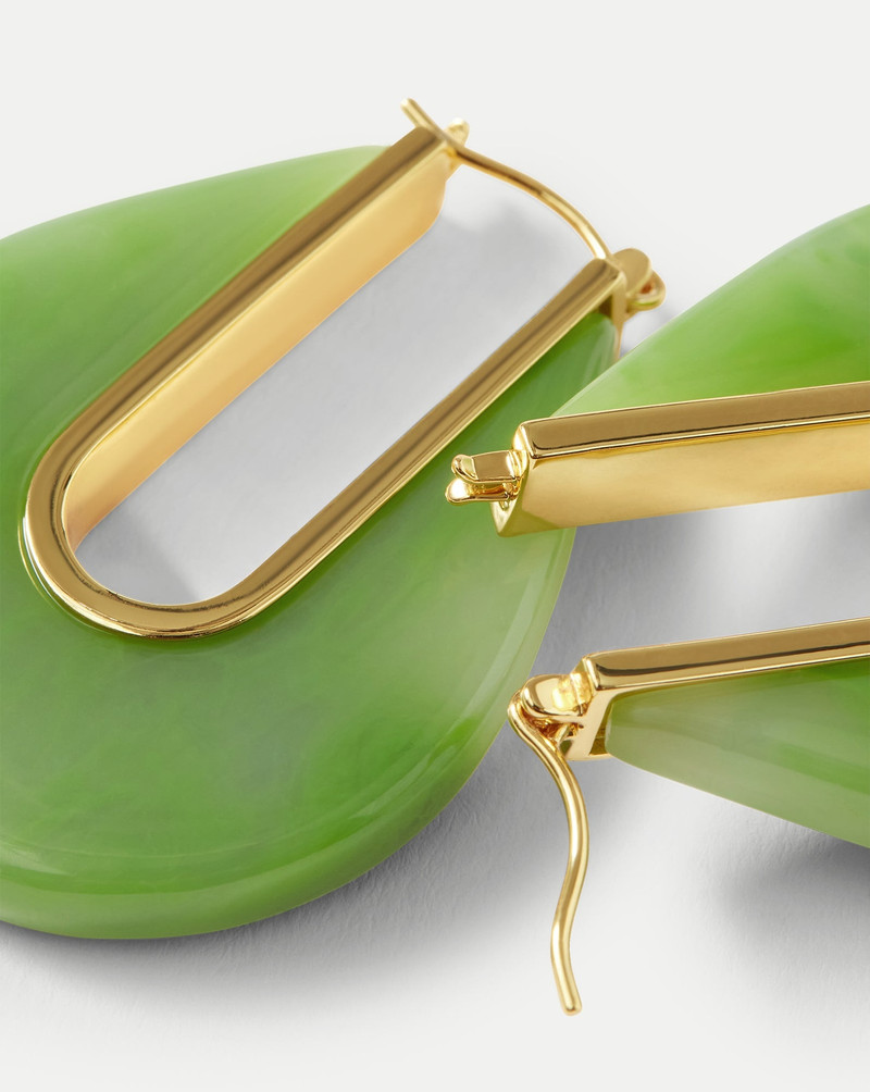 RESIN DROP HOOP EARRING 5