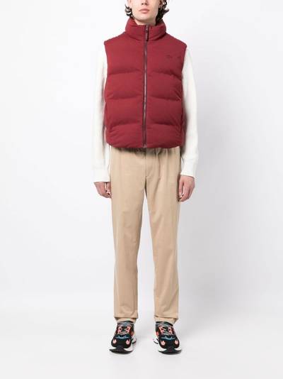 LACOSTE logo-patch padded gilet outlook