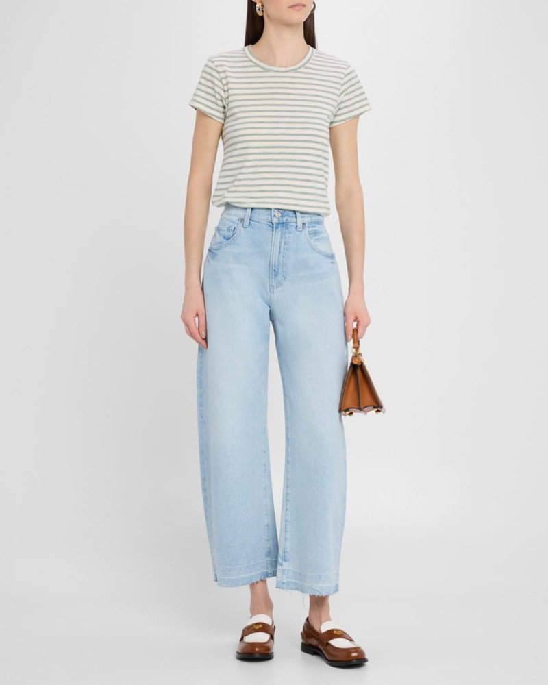PAIGE Arellia Ankle Jeans with Wide Undone Hem outlook