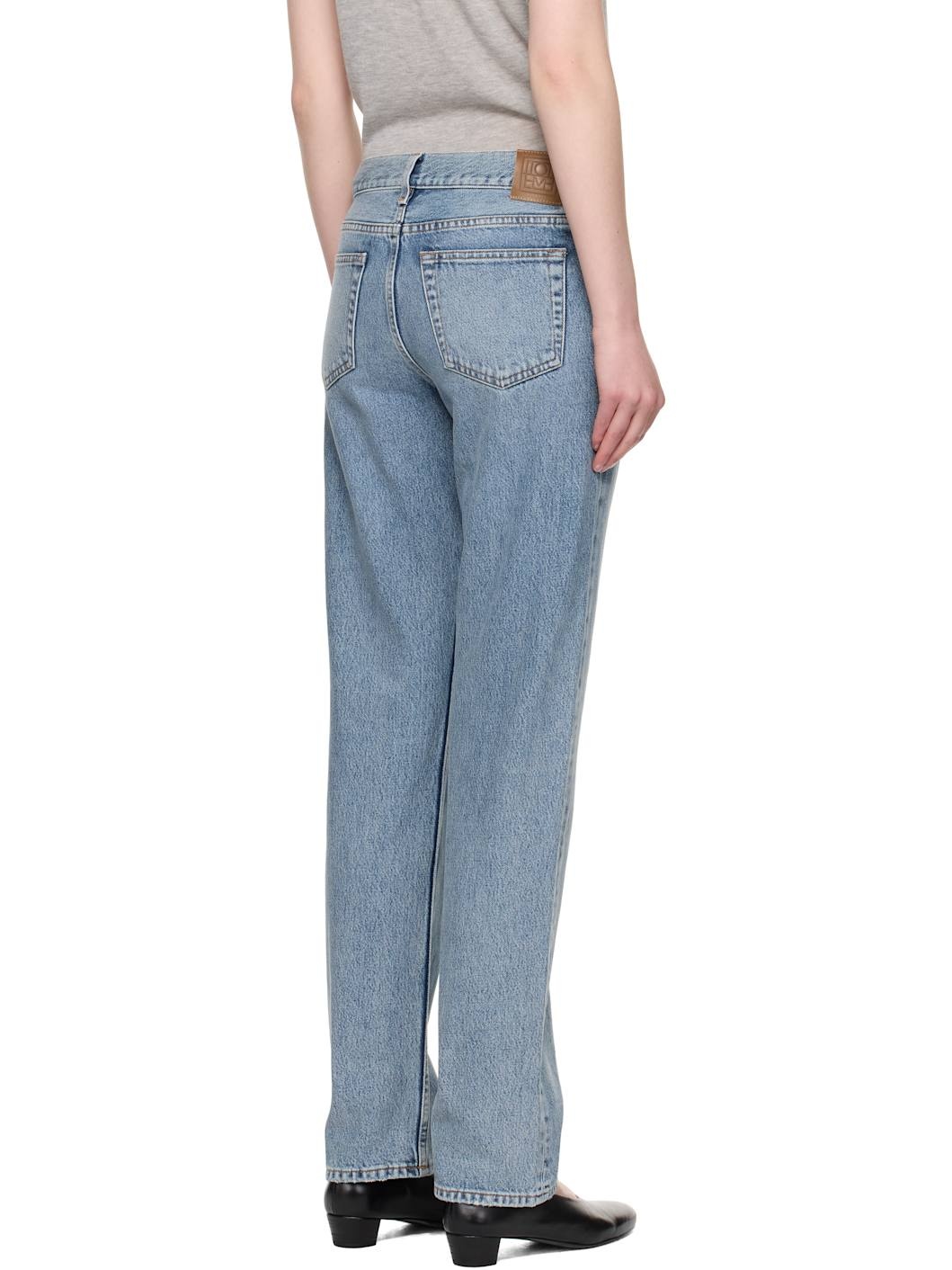 Blue Low Straight Jeans - 3