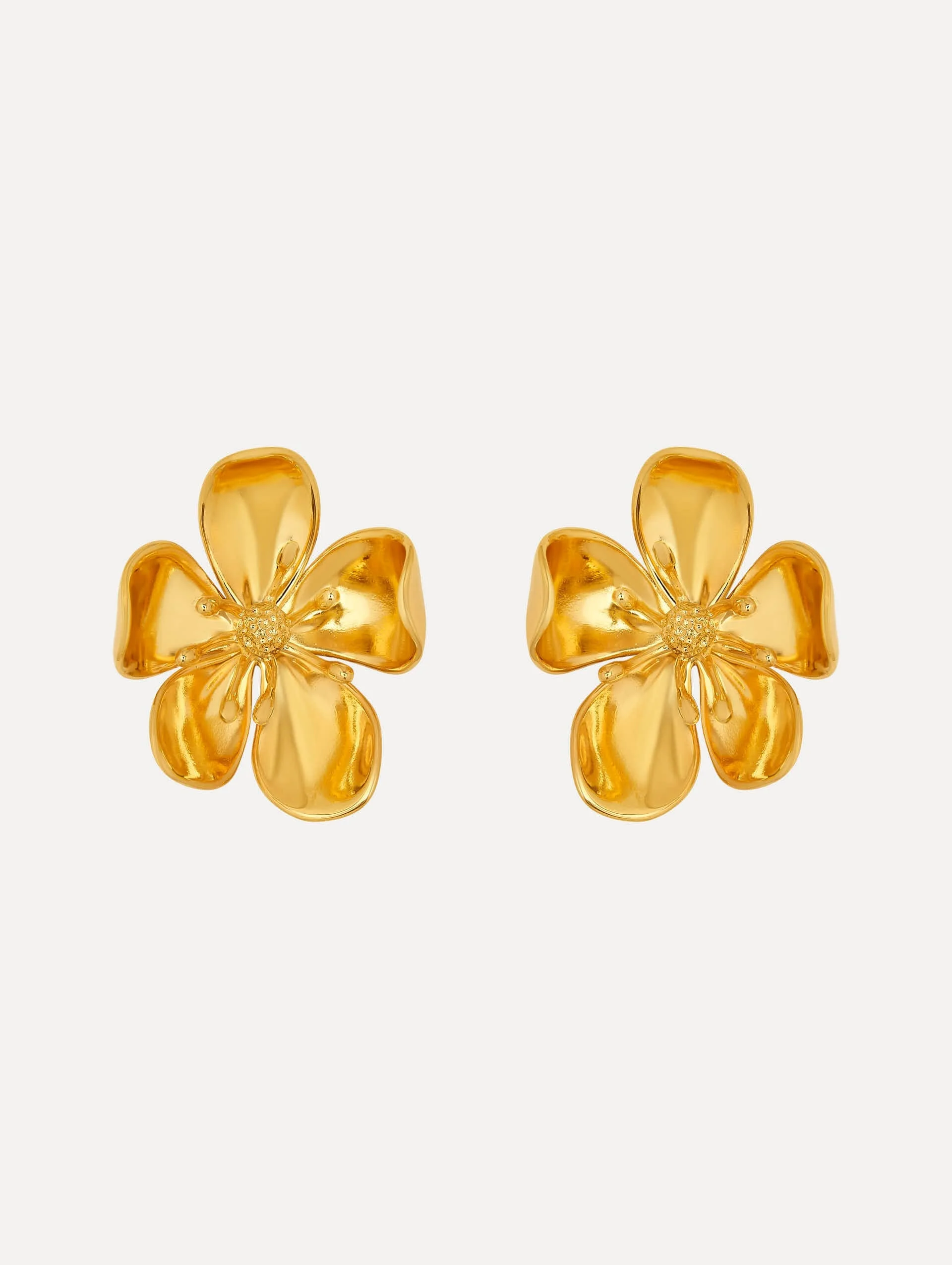 LARGE CHERRY BLOSSOM CLIP-ON EARRINGS - 1