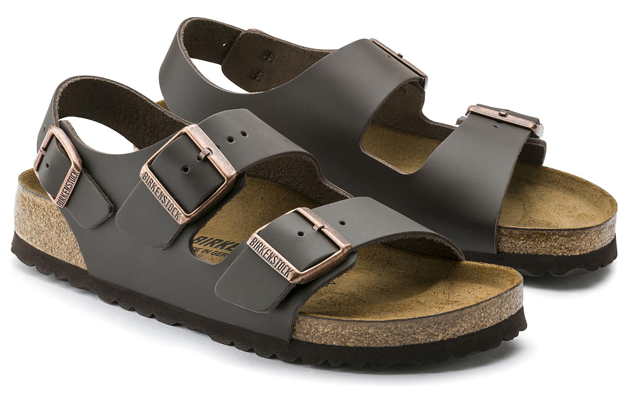Birkenstock Milano Natural Leather Narrow Fit 'Dark Brown' 0034103 - 3