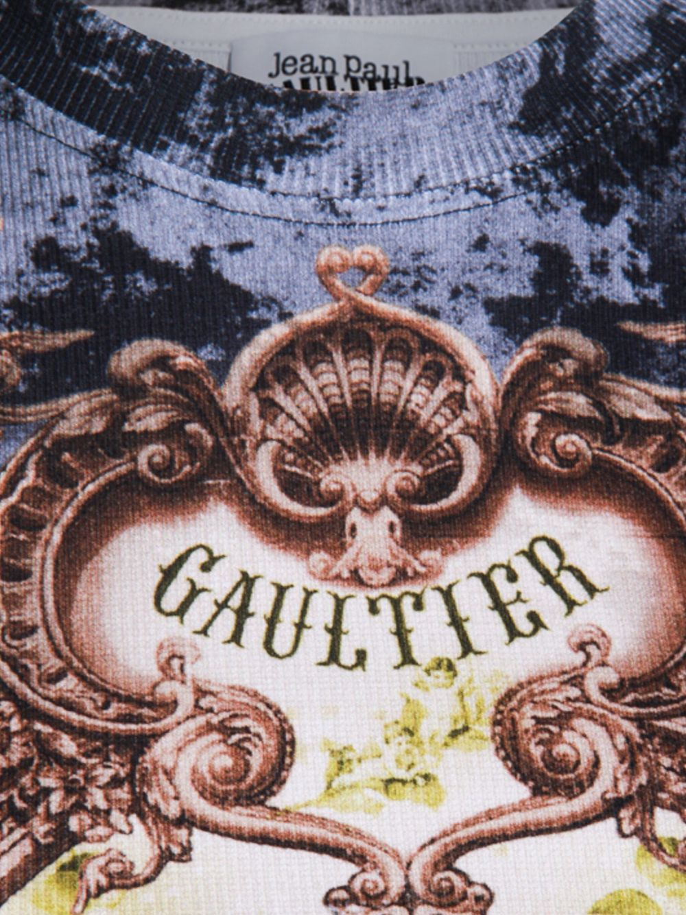 baroque-print ribbed T-shirt - 3