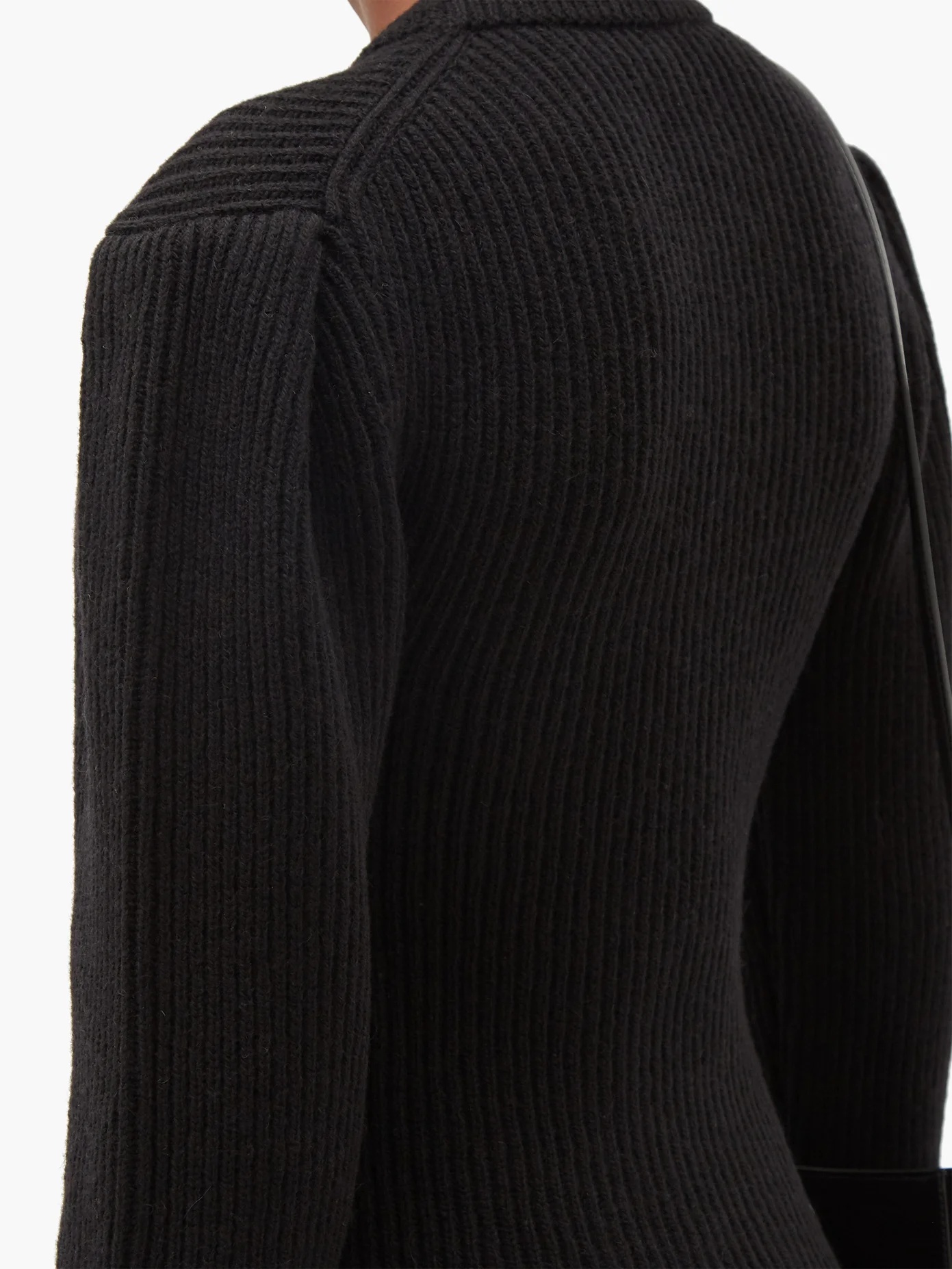 Balloon-sleeve ribbed wool sweater - 3