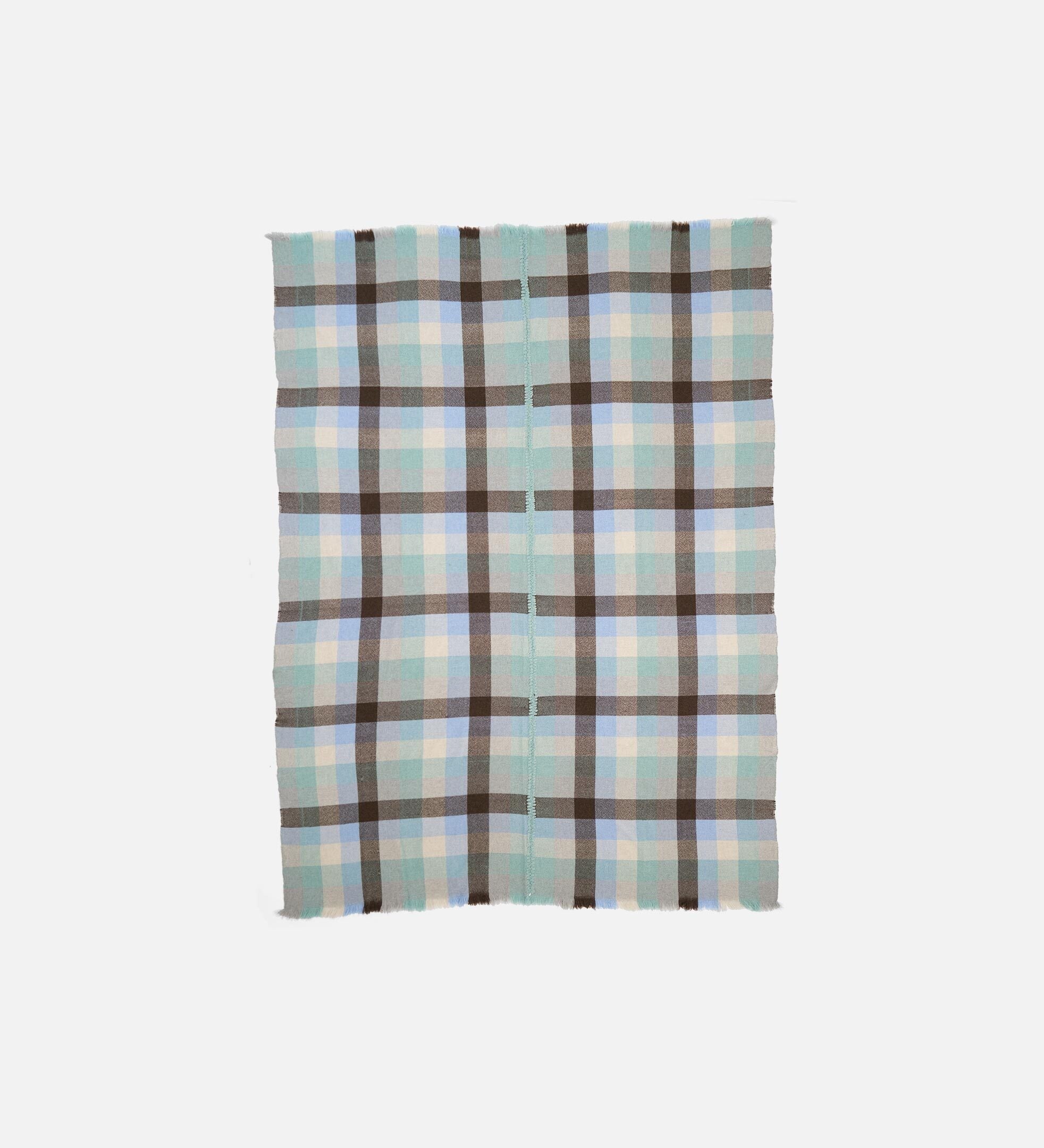 PLAID STRIPE WOVEN THROW - 1
