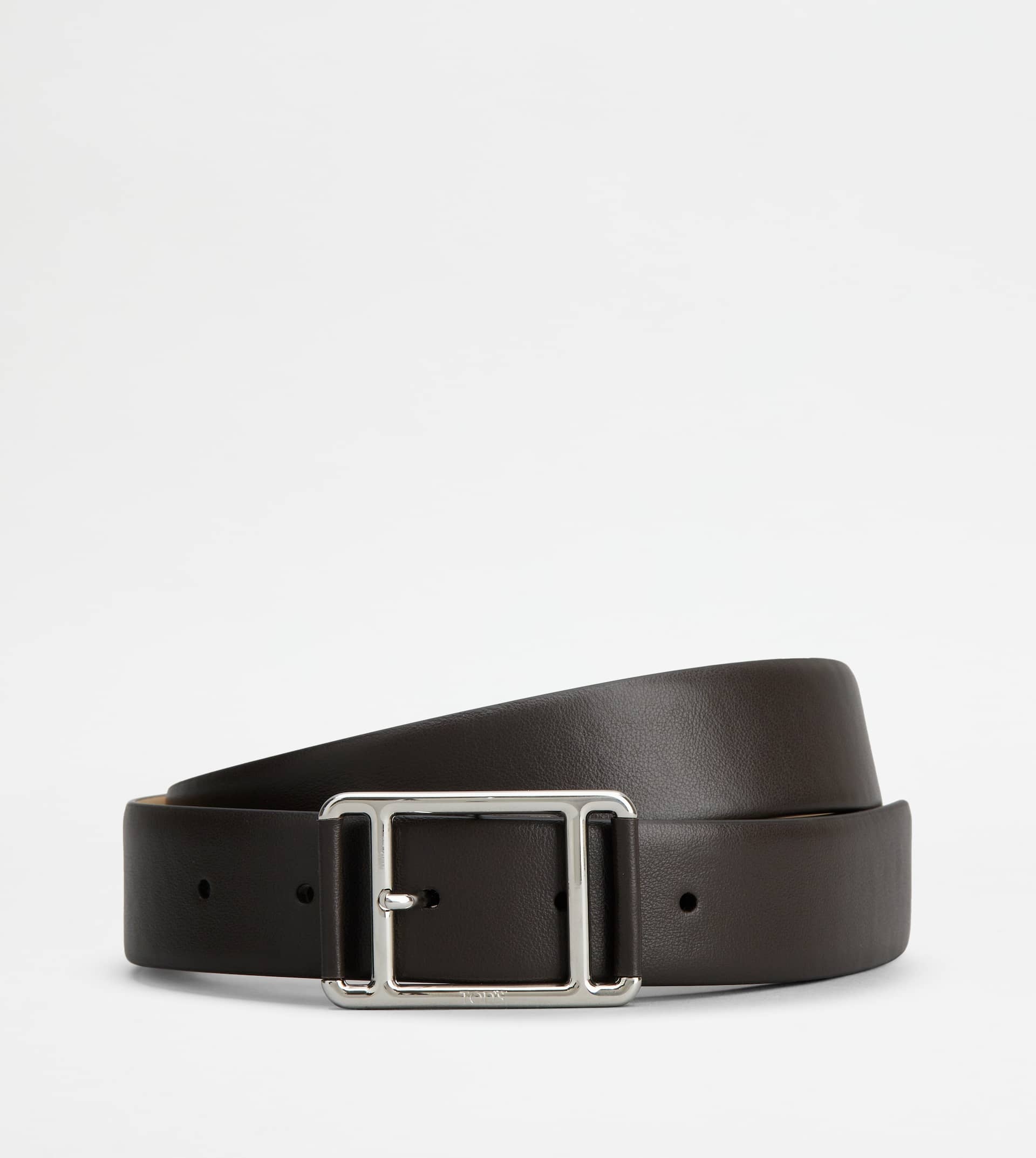 BELT IN LEATHER - BROWN - 1