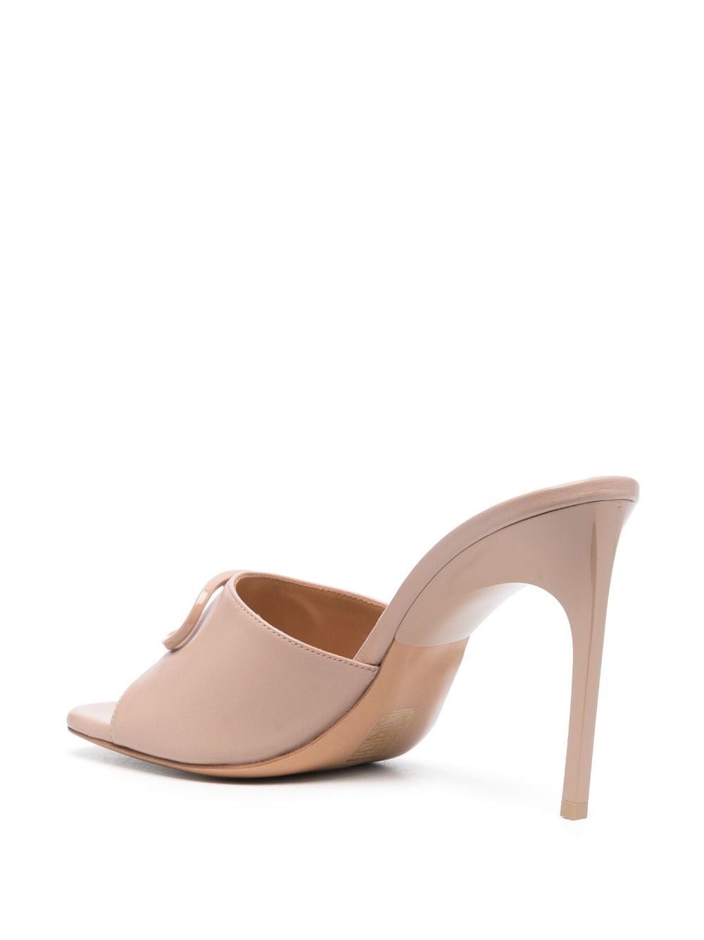 Paperclip-detail 115mm leather sandals - 3