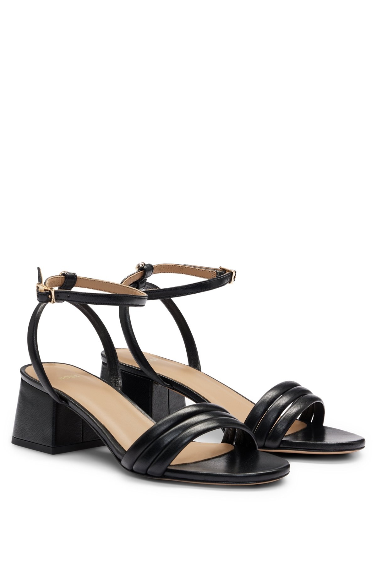 PADDED-STRAP SANDALS WITH BLOCK HEEL - 2