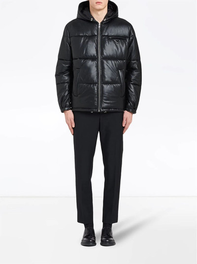 Prada padded leather jacket outlook