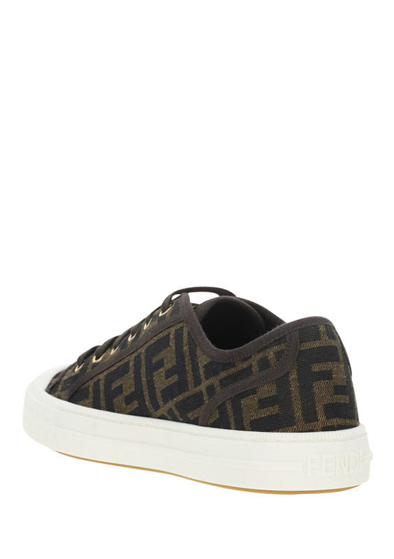 Fendi Men Monochrome Sneakers - 3