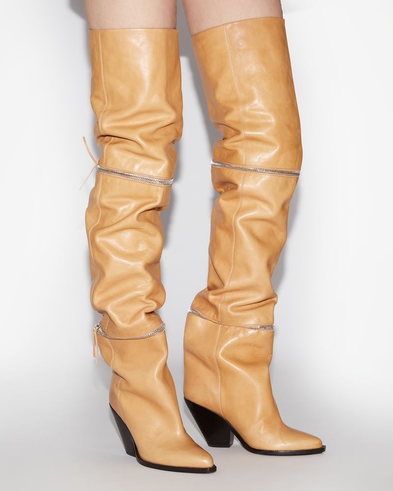 LELODIE LEATHER THIGH-HIGH BOOTS - 4
