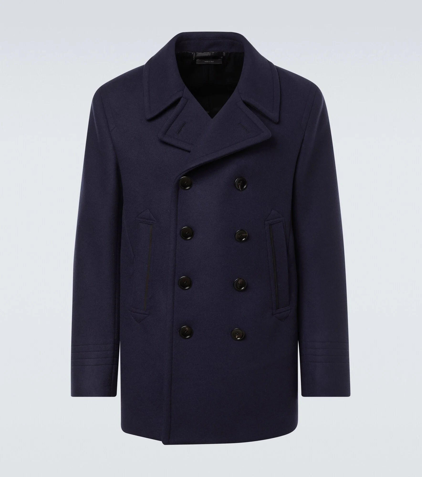 Wool felt peacoat - 1