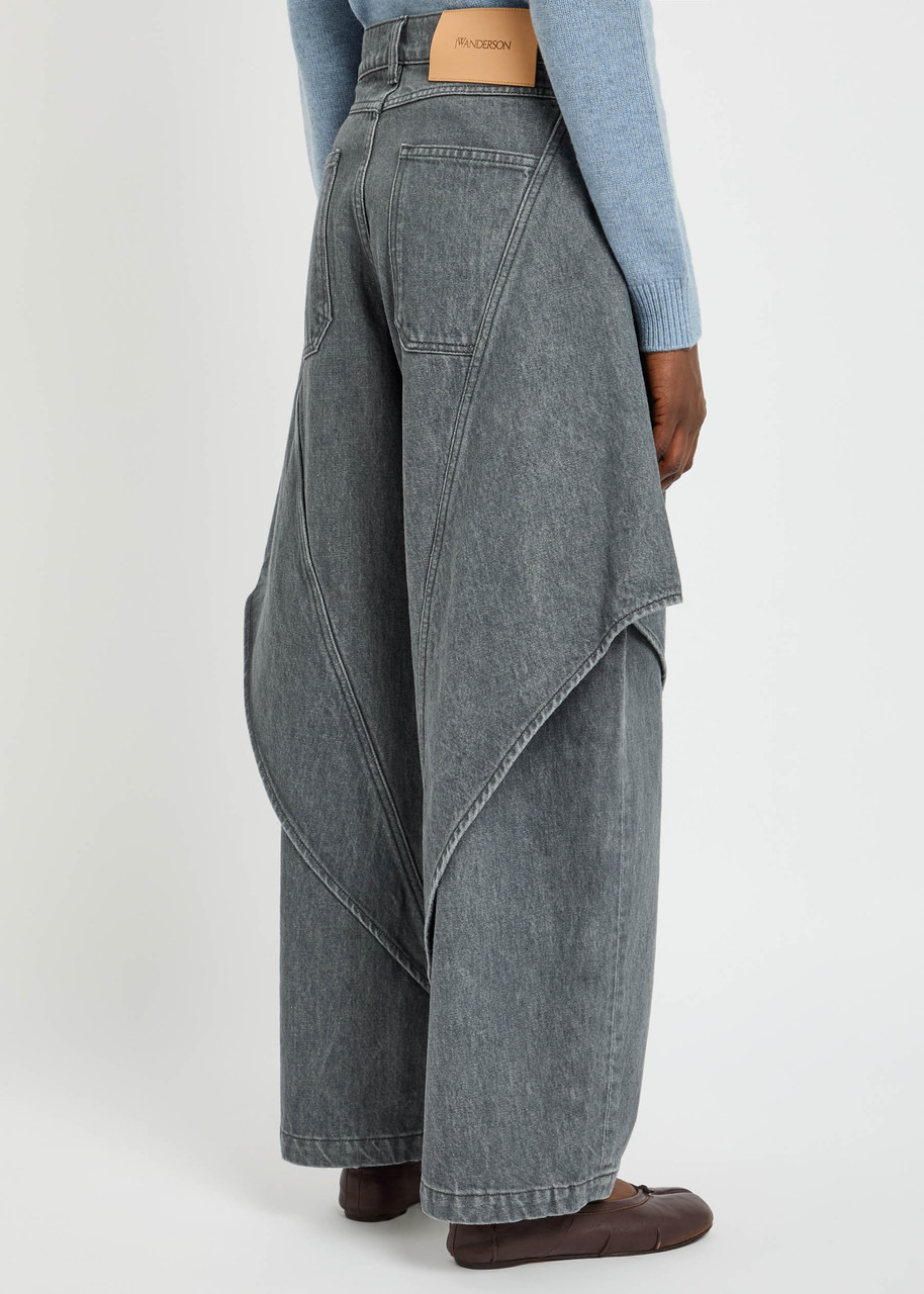 JW Anderson Panelled Barrel-leg Jeans - 3