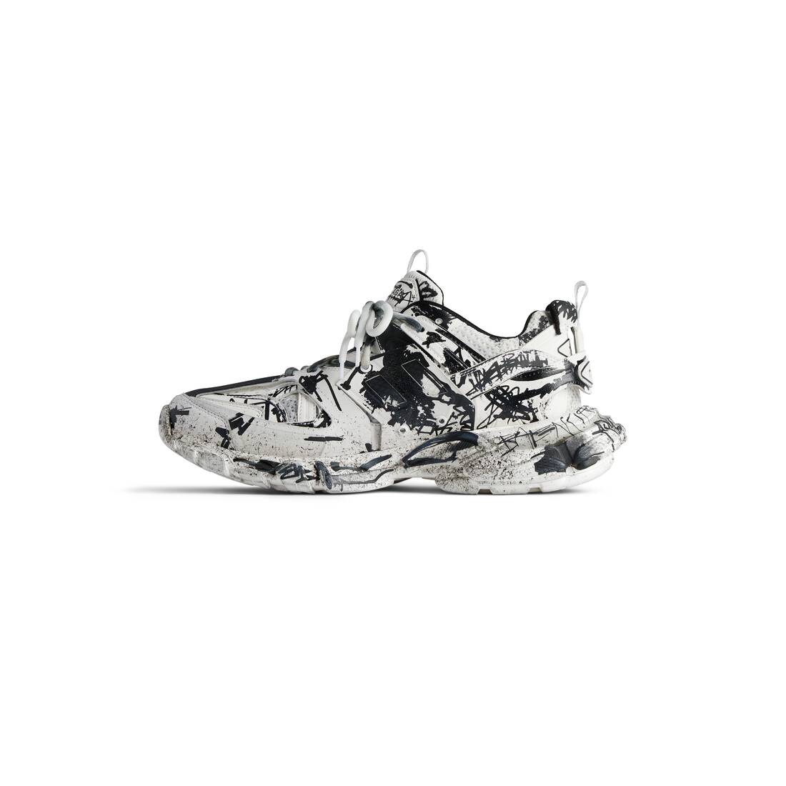 Men's Track Graffiti Sneaker  in White/black - 4