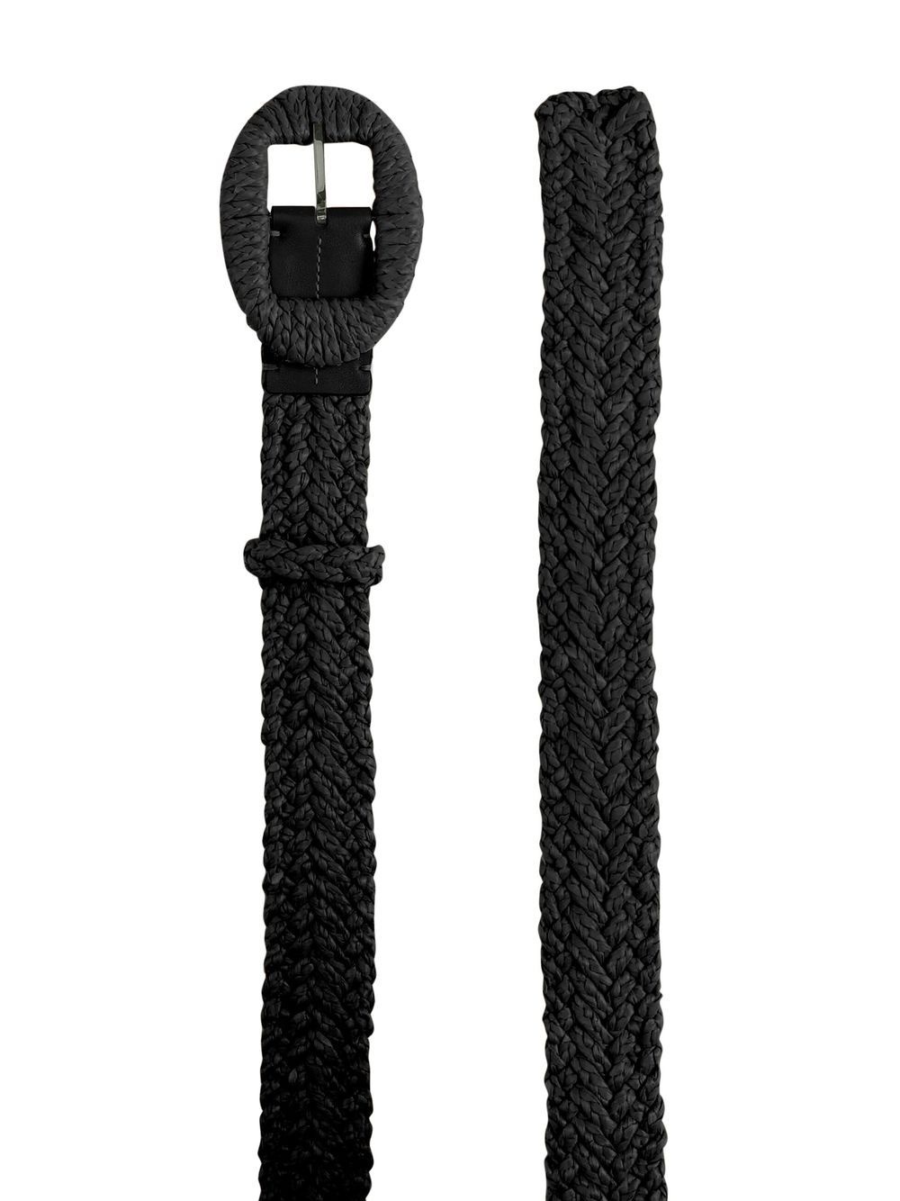 buckle-fastening raffia belt - 2