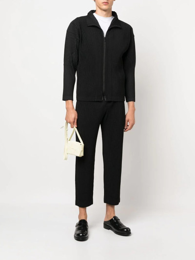 ISSEY MIYAKE pleated zip-up jacket outlook