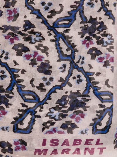 Isabel Marant graphic-print cotton-blend scarf outlook