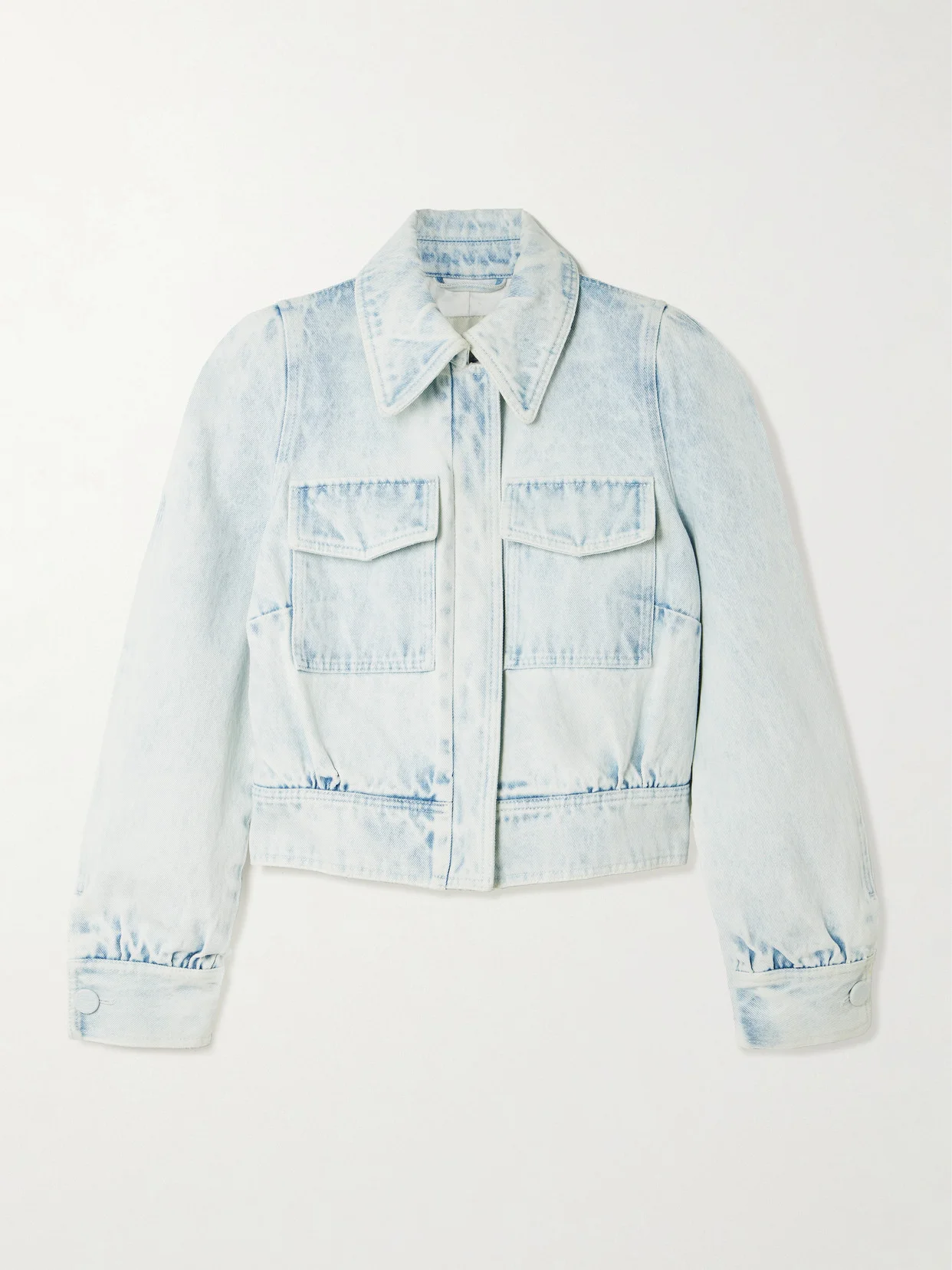 Cropped Denim Jacket - 1