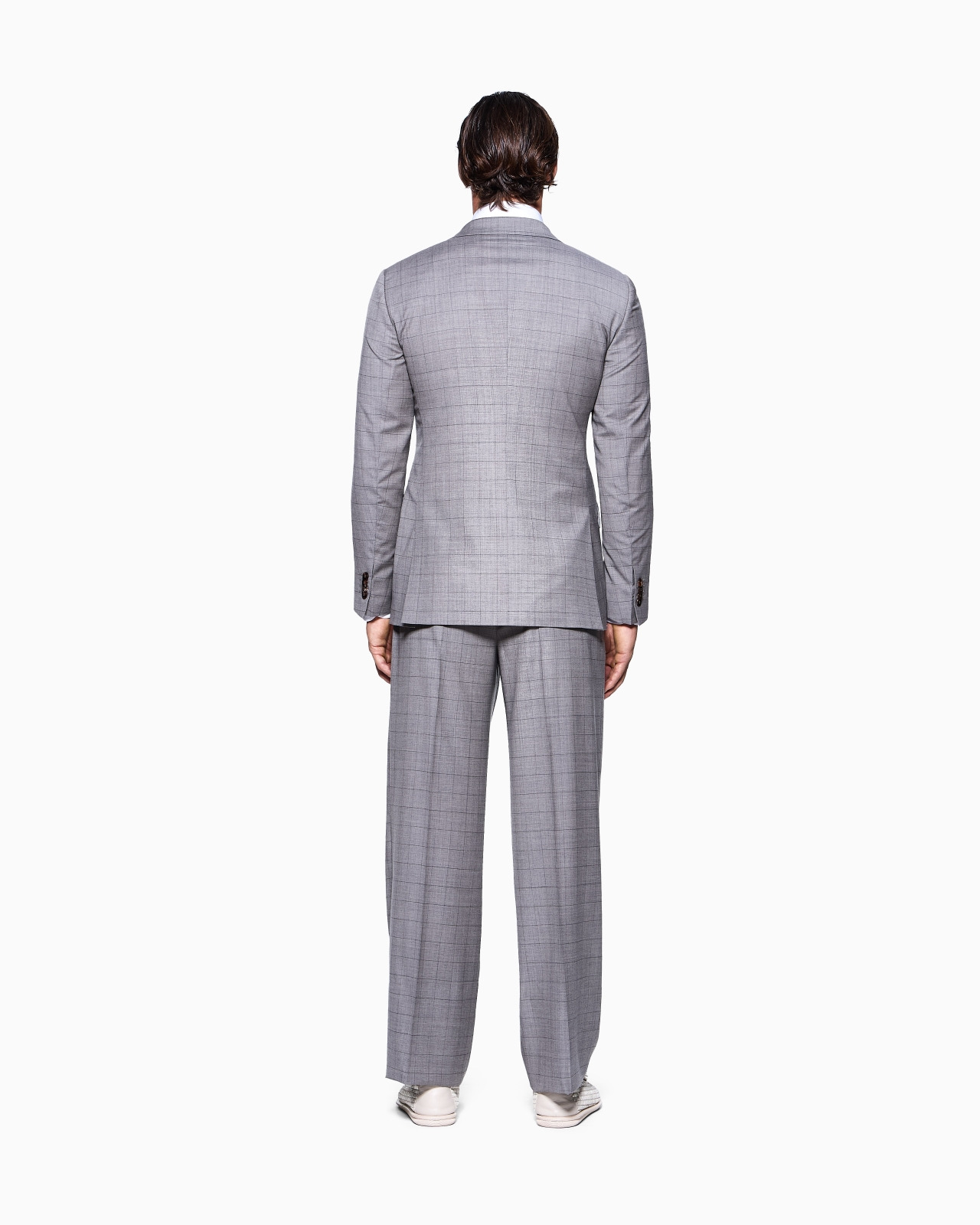 ROYAL LINE DOUBLE-BREASTED SUIT IN WINDOWPANE CHECK VIRGIN WOOL - 3