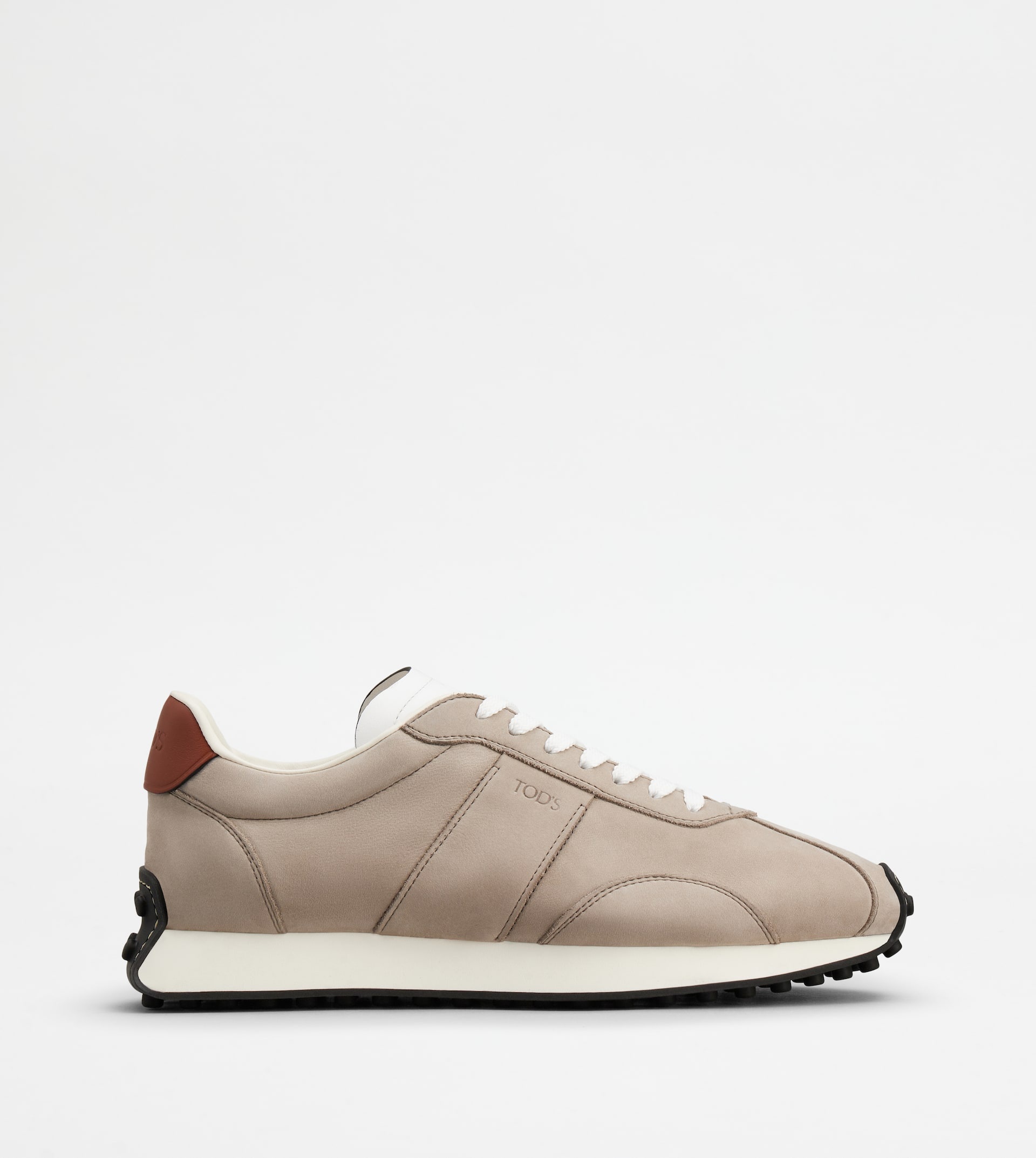 SNEAKERS IN LEATHER - WHITE, BROWN, GREY - 1