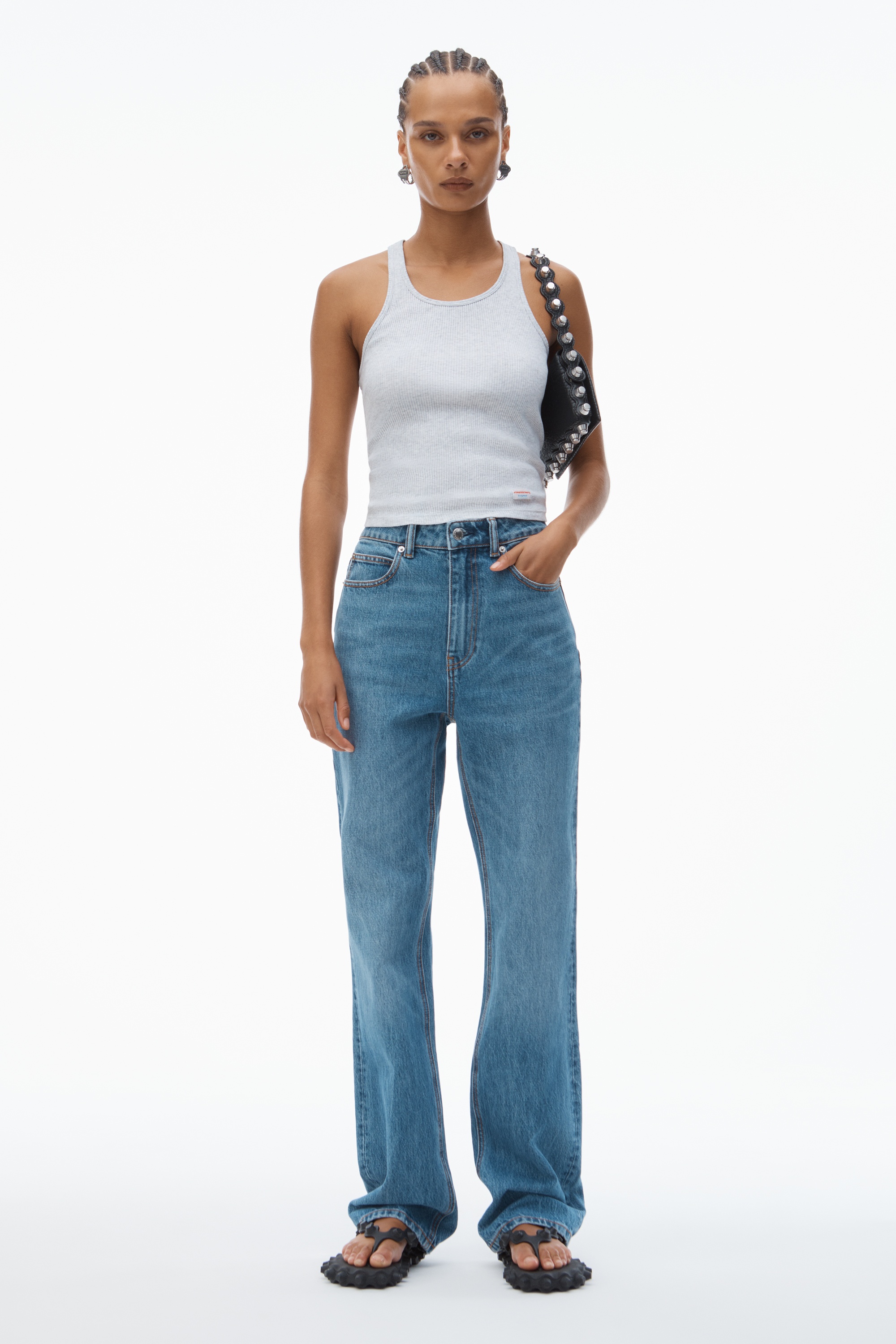 FLY HIGH-RISE STACKED JEAN IN DENIM - 2
