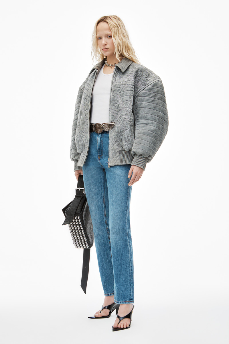 Alexander Wang FLY HIGH-RISE STACKED JEAN IN DENIM outlook