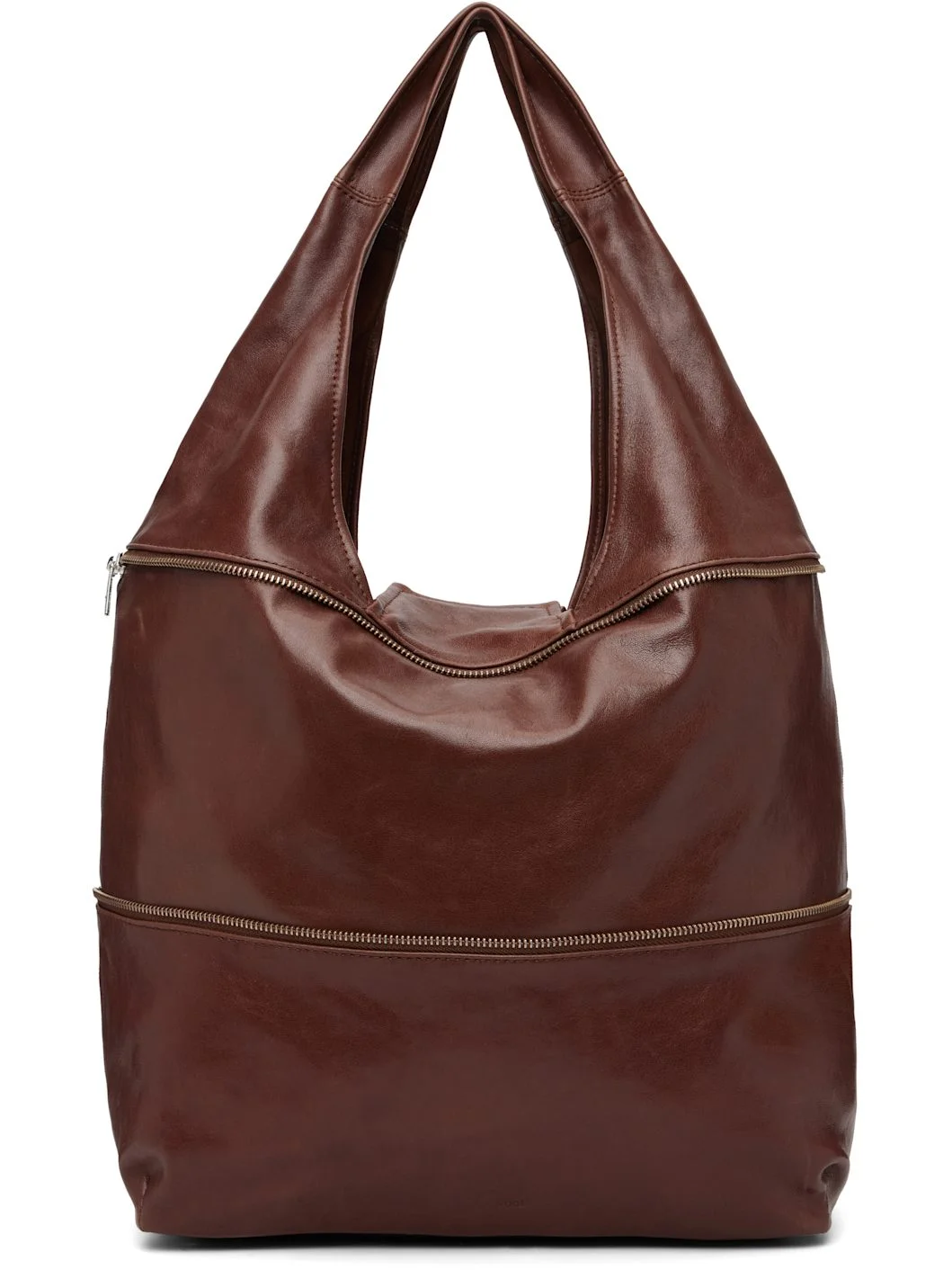 Brown Riba Zip Bag - 1