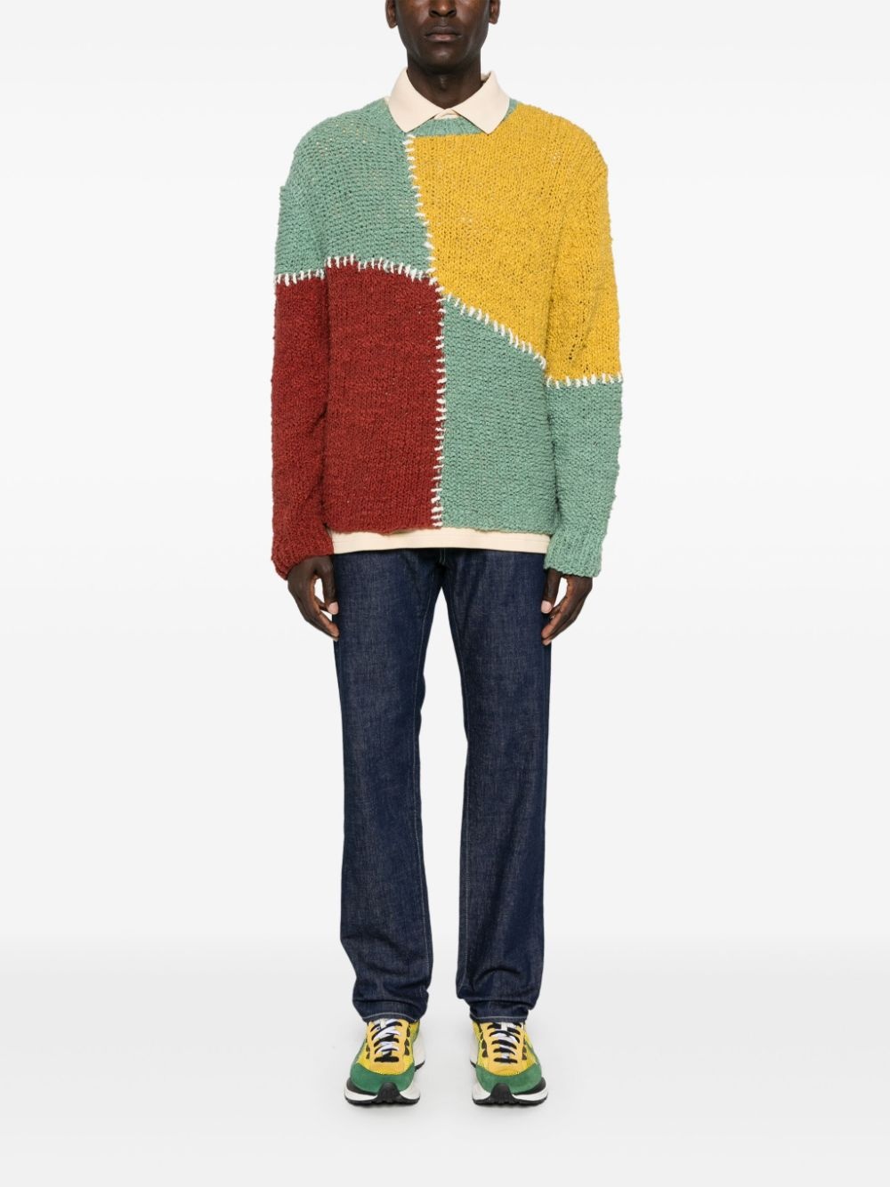 logo-patch tapered jeans - 2
