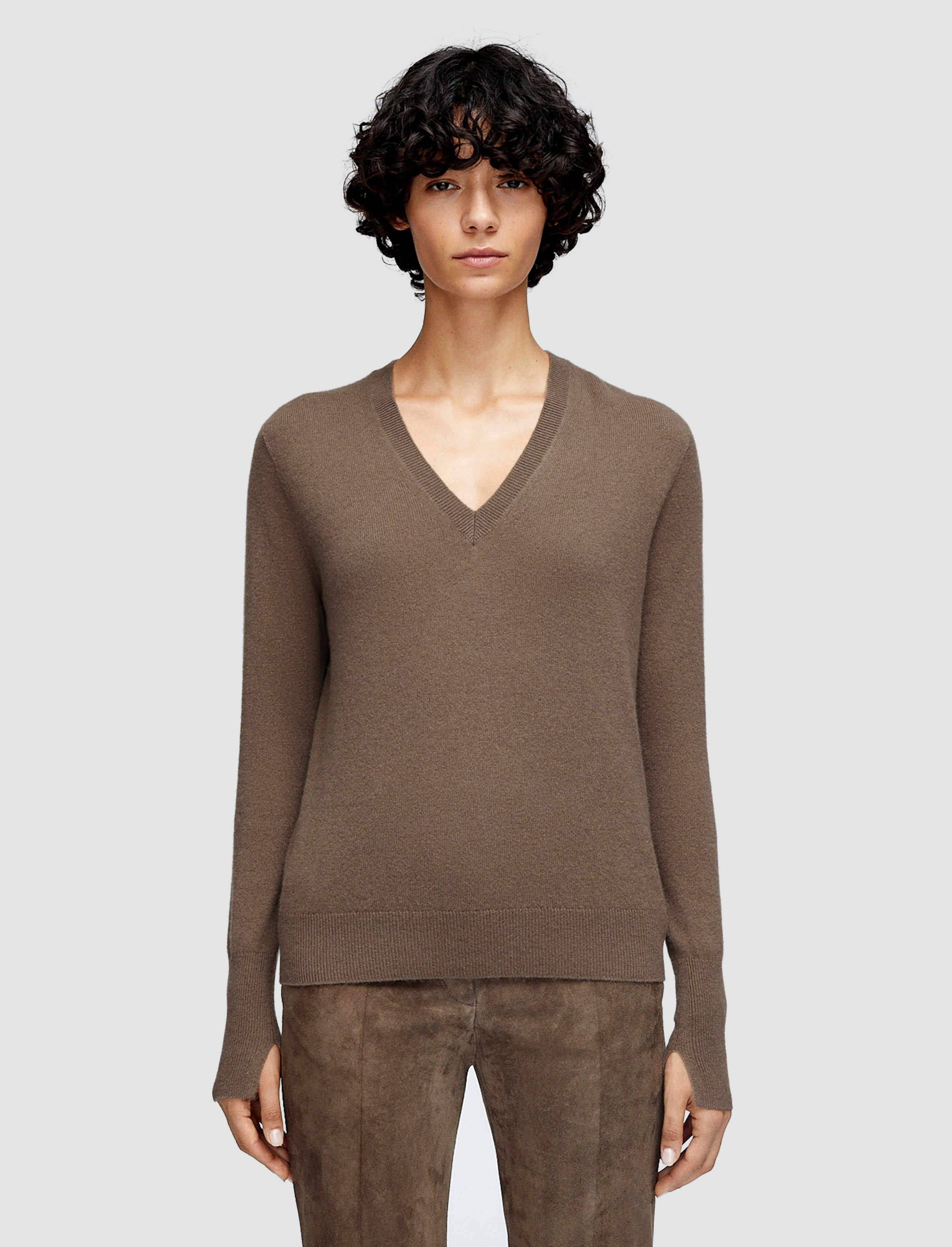 Light Pure Cashmere V Neck Jumper - 5