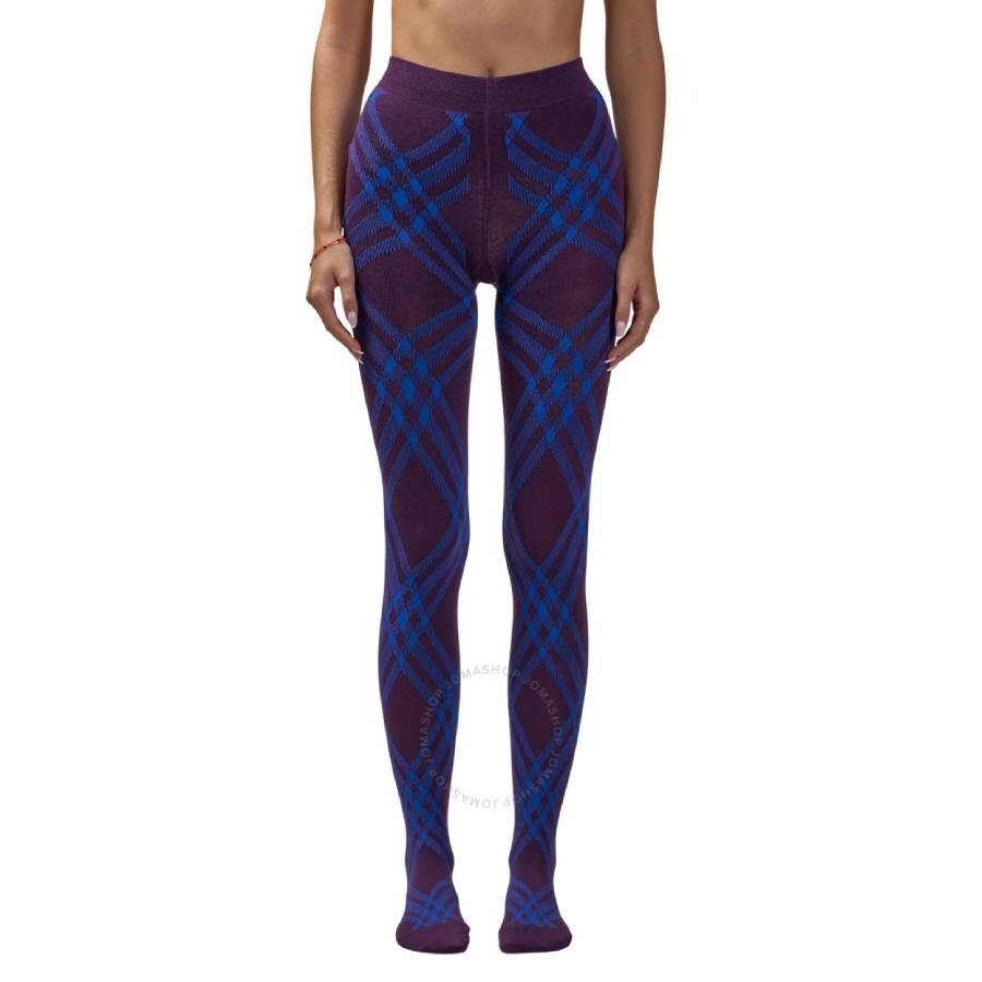 Burberry Checked Wool-Blend Tights - 1