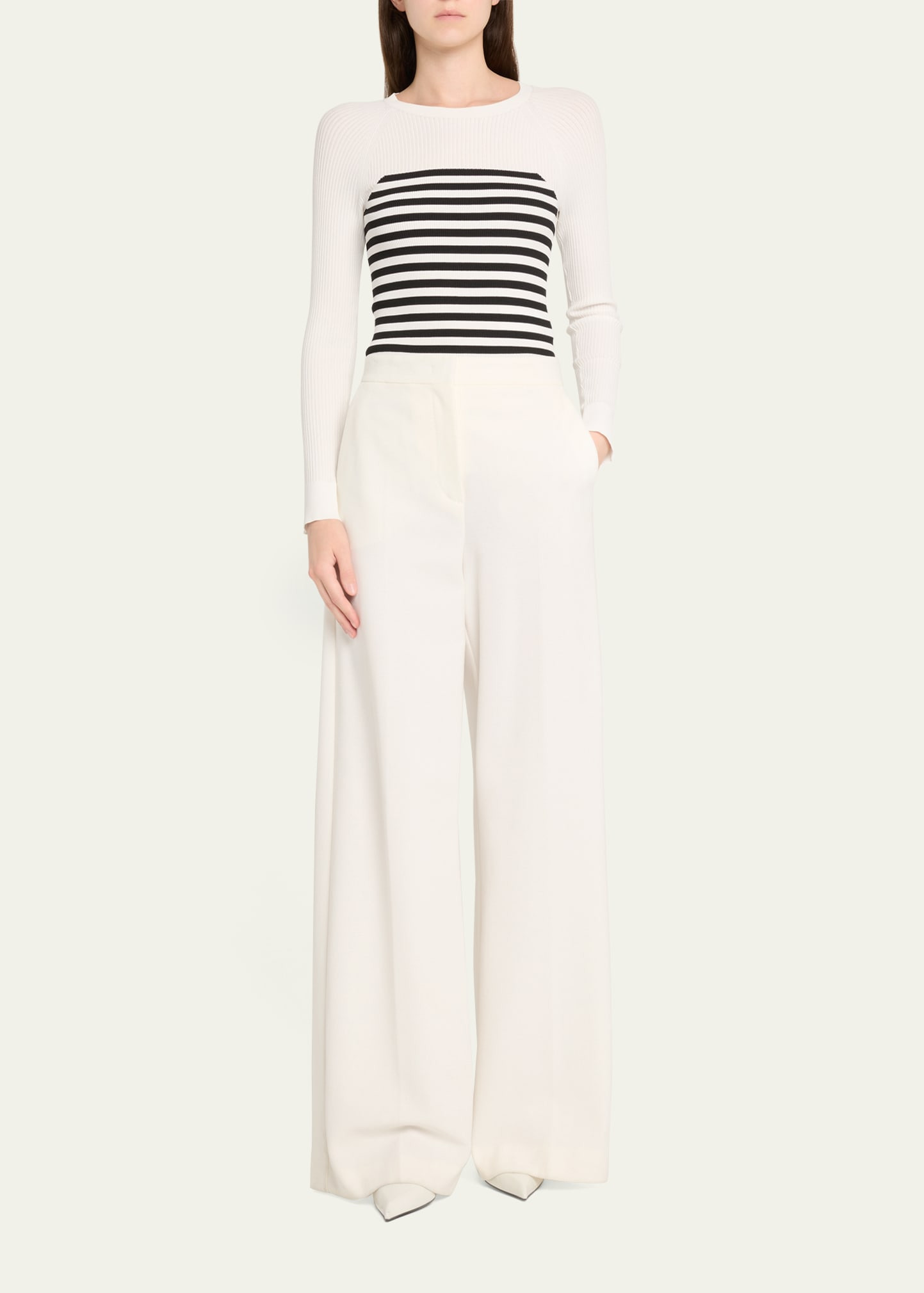 Ponte Wide Leg Trousers - 2
