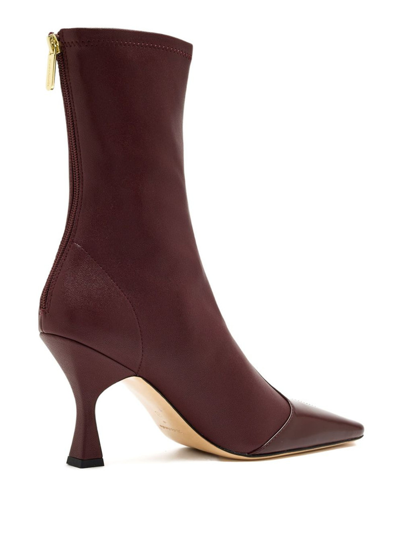 Studio Amelia 90mm Maverick zip-detail leather ankle boots outlook