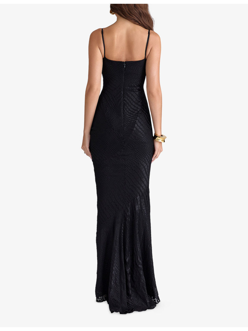 Nalani Devore Satin Maxi Gown 4