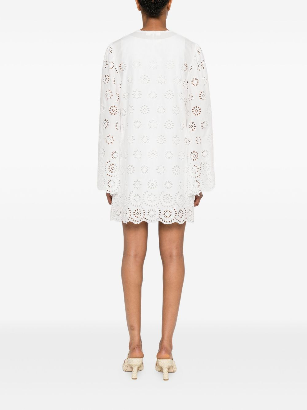 cotton voile mini dress - 4