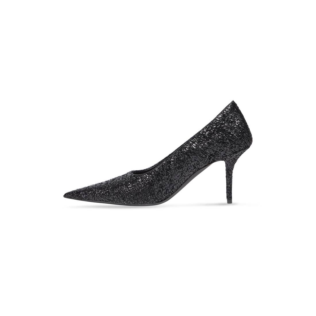 Women's Square Knife 80mm Pump  in Black - 4