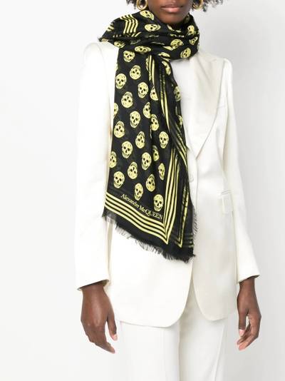 Alexander McQueen Skull logo embroidered scarf outlook