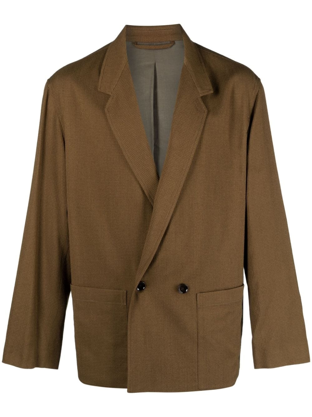 notched-lapel double-breasted blazer - 1