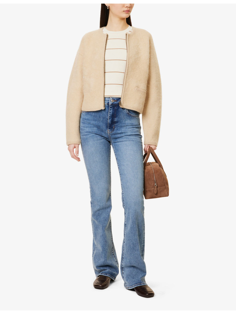 FRAME The Reboot Flared-Leg High-Rise Stretch-Denim Jeans outlook