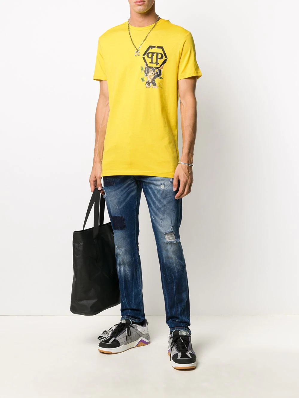 King Plein-print cotton T-shirt - 2