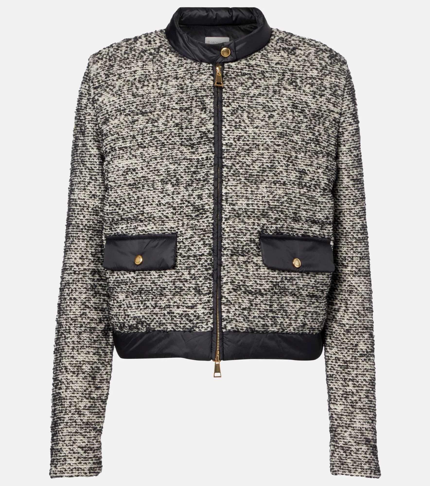 Down-paneled wool-blend jacket - 1