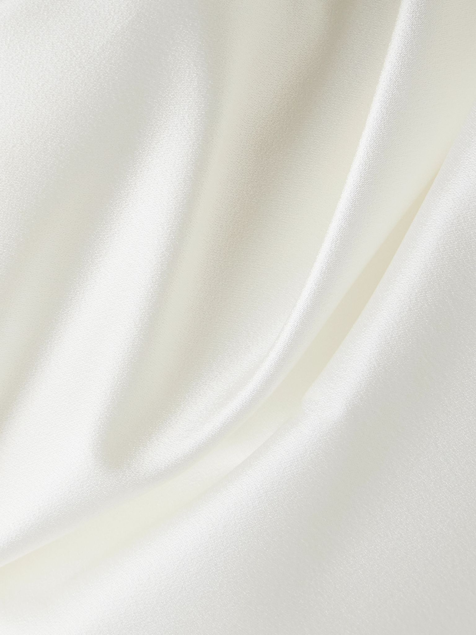 Sybyl off-the-shoulder draped satin gown Ivory - 4