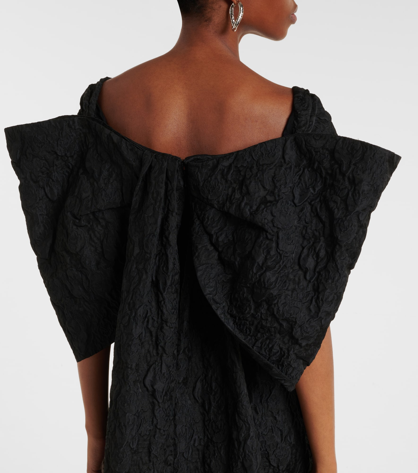 Embroidered cloque jacquard gown - 6